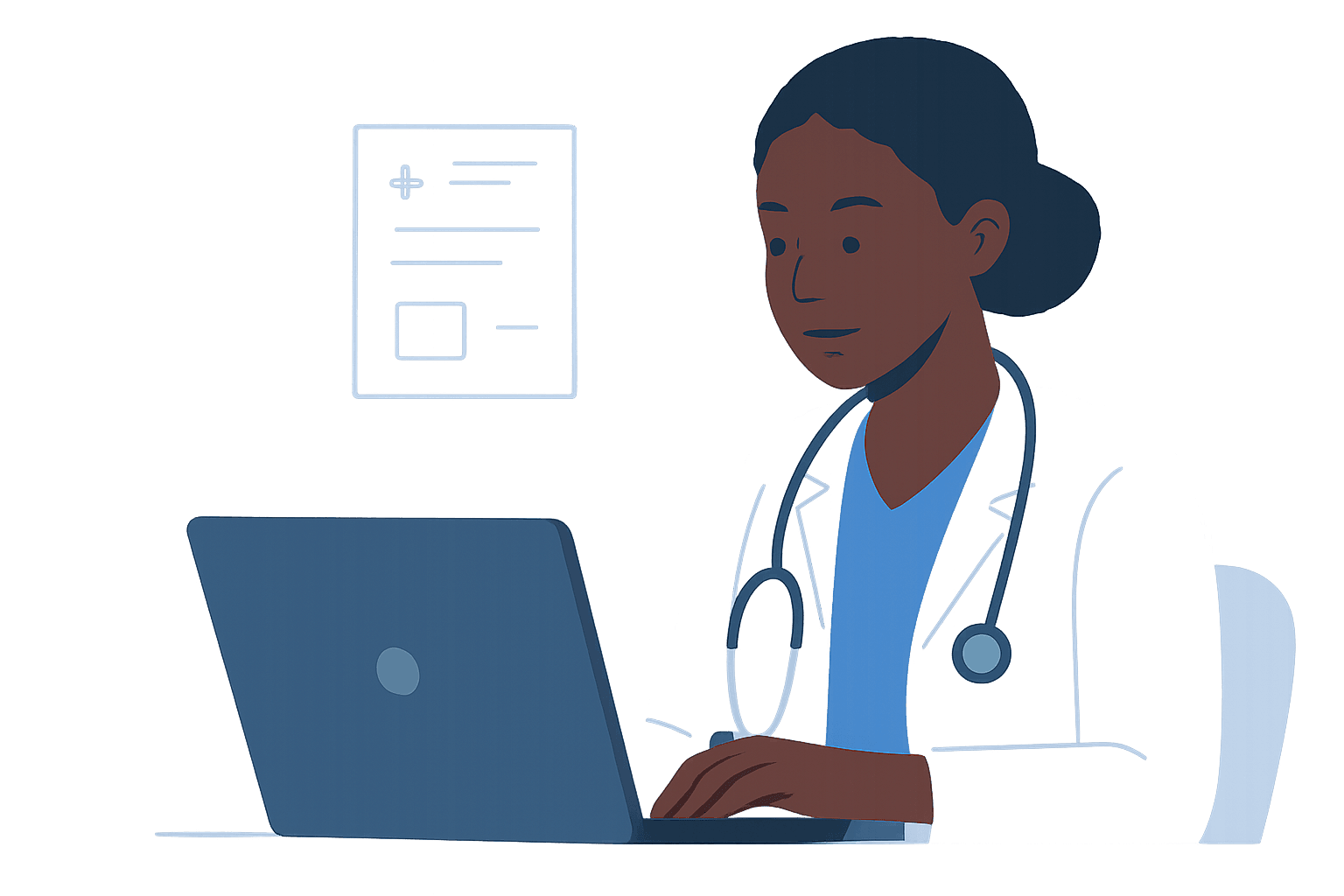 Residents revising for exams